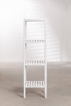 Mobiletto multiuso con ripiani scaffale moderno in legno Bianco