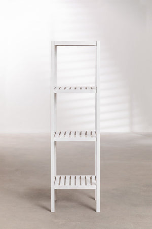 Mobiletto multiuso con ripiani scaffale moderno in legno Bianco