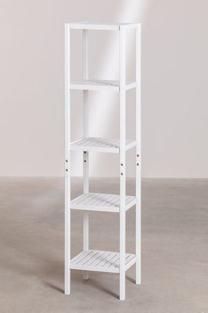 Mobiletto multiuso con ripiani scaffale moderno in legno Bianco