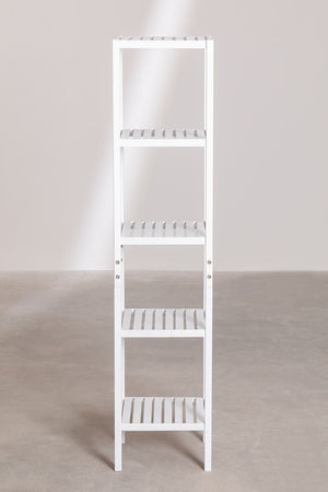Mobiletto multiuso con ripiani scaffale moderno in legno Bianco