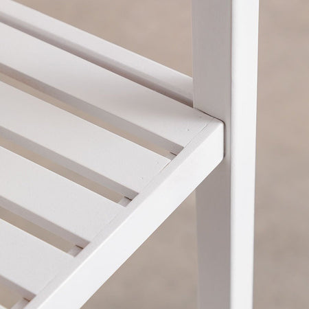 Mobiletto multiuso con ripiani scaffale moderno in legno Bianco