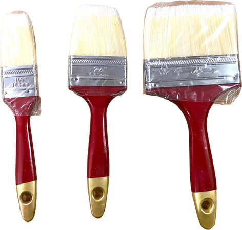 Set di 3 Pennelli Pittura 38mm - 60mm - 100mm Fai da te/Pitture trattamenti per pareti e utensili/Strumenti e attrezzi per verniciatura/Applicazione colore/Pennelli/Pennelli per smalto Led Mall Home - Napoli, Commerciovirtuoso.it