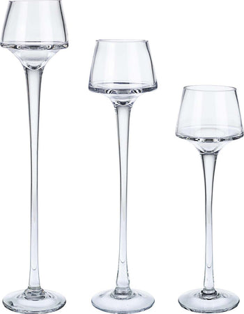 Set di 3 portacandele in vetro per interno decorazione natalizia moderna Casa e cucina/Decorazioni per interni/Candele e portacandele/Candele/Candele a colonna MagiediNatale.it - Altamura, Commerciovirtuoso.it