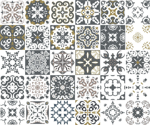 Set di 30 adesivi murali Mosaico Antalya 10 x 10 cm 0527 Ambiance Casa e cucina/Decorazioni per interni/Accessori decorativi/Sticker decorativi/Adesivi e murali da parete/Adesivi da parete Scontolo.net - Potenza, Commerciovirtuoso.it