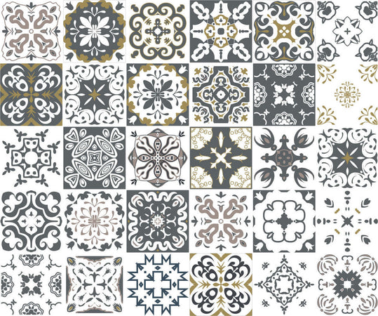 Set di 30 adesivi murali Mosaico Antalya 10 x 10 cm 0527 Ambiance Casa e cucina/Decorazioni per interni/Accessori decorativi/Sticker decorativi/Adesivi e murali da parete/Adesivi da parete Scontolo.net - Potenza, Commerciovirtuoso.it