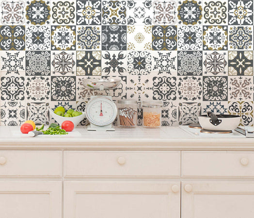 Set di 30 adesivi murali Mosaico Antalya 10 x 10 cm 0527 Ambiance Casa e cucina/Decorazioni per interni/Accessori decorativi/Sticker decorativi/Adesivi e murali da parete/Adesivi da parete Scontolo.net - Potenza, Commerciovirtuoso.it