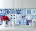 Set di 30 adesivi murali Mosaico cementine blu, 10 × 10 cm 0363 Ambiance Casa e cucina/Decorazioni per interni/Accessori decorativi/Sticker decorativi/Adesivi e murali da parete/Adesivi da parete Scontolo.net - Potenza, Commerciovirtuoso.it