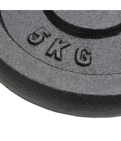 Set Di 4 Dischi Per Pesi Manubri Da 5 Kg In Ghisa Bilanciere F 30mm Colore Nero