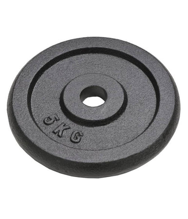 Set Di 4 Dischi Per Pesi Manubri Da 5 Kg In Ghisa Bilanciere F 30mm Colore Nero