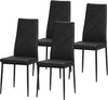 Set-di-4-Sedie-da-Pranzo-con-Schienale-Alto-in-Finta-Pelle-e-Acciaio,-41x50x97cm,-Nero-TG1835-835V00BKTG1