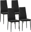 Set-di-4-Sedie-da-Pranzo-con-Schienale-Alto-in-Finta-Pelle-e-Acciaio,-41x50x97cm,-Nero-TG1835-835V00BKTG1