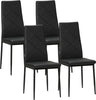 Set-di-4-Sedie-da-Pranzo-con-Schienale-Alto-in-Finta-Pelle-e-Acciaio,-41x50x97cm,-Nero-TG1835-835V00BKTG1