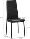 Set-di-4-Sedie-da-Pranzo-con-Schienale-Alto-in-Finta-Pelle-e-Acciaio,-41x50x97cm,-Nero-TG1835-835V00BKTG1