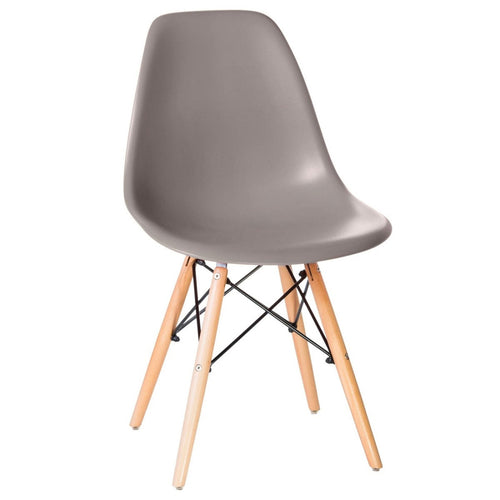 Sedia in Polipropilene Scandinavia con gambe in legno da interno
