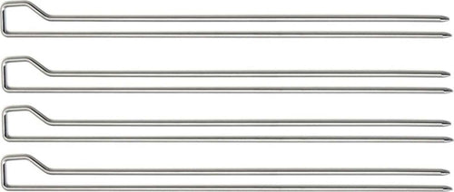 Set di 4 spiedi spiedini spiedo barbecue bbq griglia acciaio inox 29 cm arrosto fornello accessori