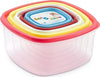 Set-Di-5-Contenitori-Ermetici-Per-Alimenti-Con-Coperchio-Quadrati-Varie-Misure