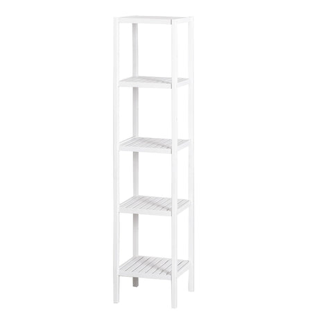 Mobiletto multiuso con ripiani scaffale moderno in legno Bianco