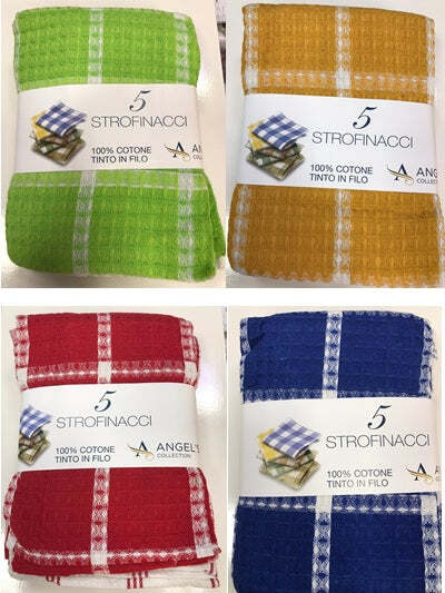 Set di 5 Strofinacci da Cucina Angel's Cotone