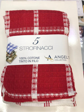Set di 5 Strofinacci da Cucina Angel's Cotone