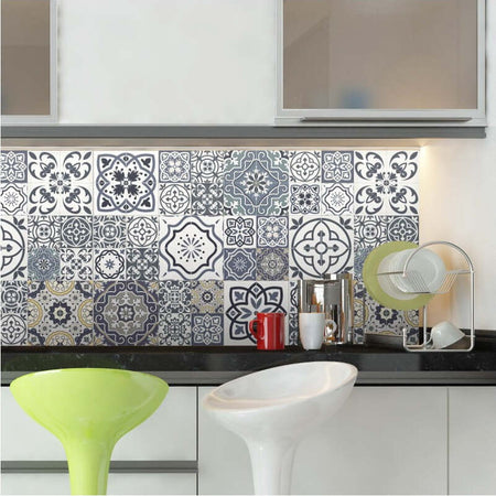 Set di 60 adesivi murali Ambiance Milonga, 15 × 15 cm 0516 Casa e cucina/Decorazioni per interni/Accessori decorativi/Sticker decorativi/Adesivi e murali da parete/Adesivi da parete Scontolo.net - Potenza, Commerciovirtuoso.it