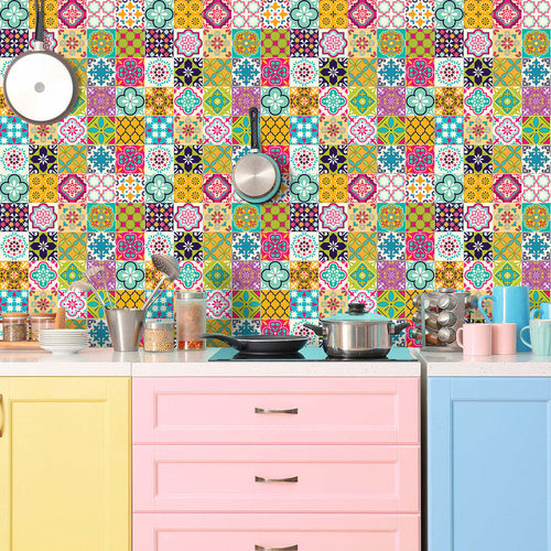 Set di 60 adesivi murali Mosaico adamaris, 15 × 15 cm A1070 Ambiance Casa e cucina/Decorazioni per interni/Accessori decorativi/Sticker decorativi/Adesivi e murali da parete/Adesivi da parete Scontolo.net - Potenza, Commerciovirtuoso.it