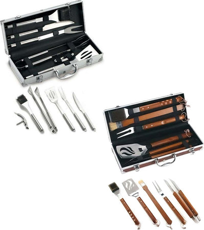 Set di accessori per barbecue Ompagrill kit per BBQ e brace con valigetta Giardino e giardinaggio/Barbecue e picnic/Utensili per barbecue/Set di attrezzi La Zappa - Altamura, Commerciovirtuoso.it