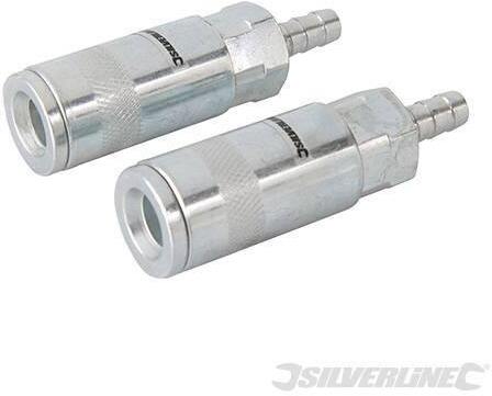 Set di accoppiatori rapidi per tubi a aria compressa Silverline 2 pezzi