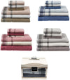 Set di asciugamani fiamma Vingi 3+3 con cofanetto spugna 100% cotone