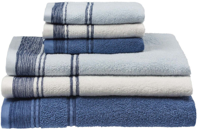 Set di asciugamani fiamma Vingi 3+3 con cofanetto spugna 100% cotone