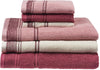 Set di asciugamani fiamma Vingi 3+3 con cofanetto spugna 100% cotone