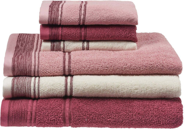 Set di asciugamani fiamma Vingi 3+3 con cofanetto spugna 100% cotone