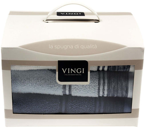 Set di asciugamani fiamma Vingi 3+3 con cofanetto spugna 100% cotone