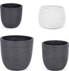 Set Di Balconiere Vasi Da Giardino Balcone Esterno per Piante Antracite Stripes Giardino e giardinaggio/Attrezzi da giardino e attrezzature per l'irrigazione/Vasi e accessori per piante/Balconiere Decor Space - Altamura, Commerciovirtuoso.it