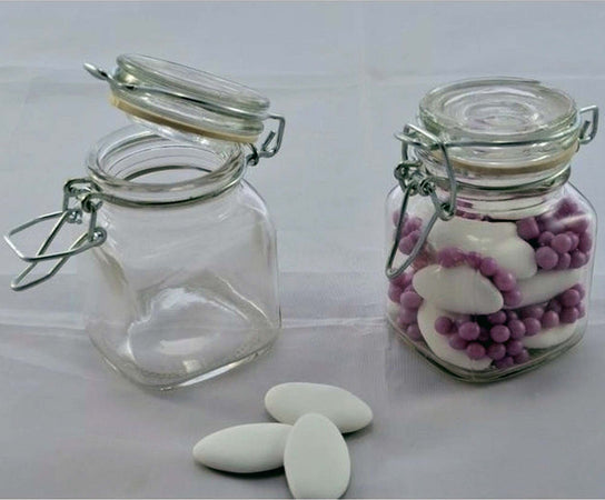12 BARATTOLI PER BOMBONIERA IN VETRO PORTA CONFETTI CON CHIUSURA ERMETICA Casa e cucina/Hobby creativi/Materiali per hobby creativi/Forniture per feste/Bomboniere Trade Shop italia - Napoli, Commerciovirtuoso.it