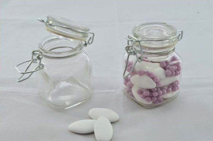 12 BARATTOLI PER BOMBONIERA IN VETRO PORTA CONFETTI CON CHIUSURA ERMETICA Casa e cucina/Hobby creativi/Materiali per hobby creativi/Forniture per feste/Bomboniere Trade Shop italia - Napoli, Commerciovirtuoso.it