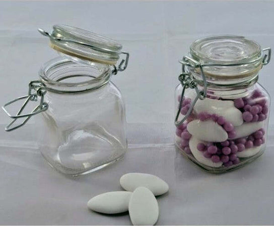 12 Barattoli Per Bomboniera In Vetro Porta Confetti Con Chiusura Ermetica Casa e cucina/Hobby creativi/Materiali per hobby creativi/Forniture per feste/Bomboniere Trade Shop italia - Napoli, Commerciovirtuoso.it