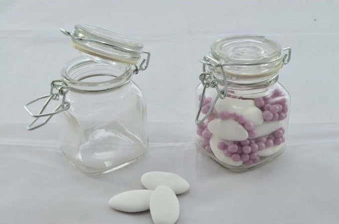 Set-Di-Barattoli-Per-Bomboniera-In-Vetro-Porta-Confetti-Con-Chiusura-Ermetica
