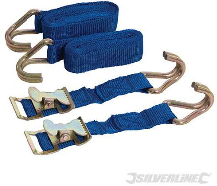 Set di cinghie a blocco facile 2 p.zi in poliestere con fibbia zincata silverline