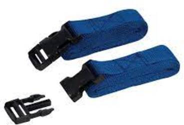 Set di cinghie con fibbie a clip 2 p.zi adatta ad assicurare oggetti leggeri silverline