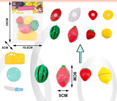 Set-Di-Cucina-Con-Frutta-Tagliere-Piattino-E-Coltello-Giocattolo-Per-Bambini-3+