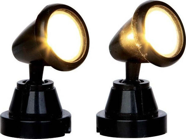 Set di due faretti rotondi a luce calda decorazione per villaggio natalizio a batteria Casa e cucina/Decorazioni per interni/Addobbi e decorazioni per ricorrenze/Decorazioni natalizie/Oggettistica MagiediNatale.it - Altamura, Commerciovirtuoso.it