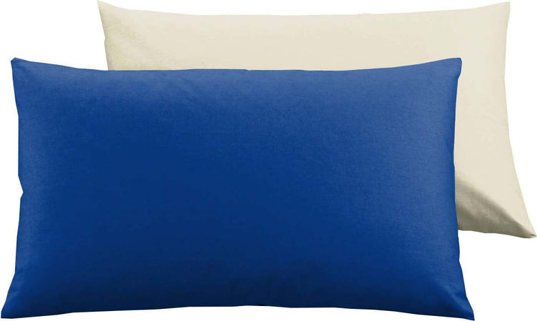 Set Di Federe Bicolor Bifaccia Doubleface in Cotone Naturale Blu Bluette Copricuscino Guanciale Letto 50x80 Cm Made in Italy Casa e cucina/Tessili per la casa/Biancheria da letto/Lenzuola e federe/Federe Novilunio - Sesto San Giovanni, Commerciovirtuoso.it