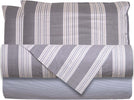 Set Di Lenzuola E Federe Completo Letto in Stampa Fantasia a Righe Grigio 100% Cotone Made in Italy Casa e cucina/Tessili per la casa/Biancheria da letto/Lenzuola e federe/Set di lenzuola e federe Smartdecohome - Sesto San Giovanni, Commerciovirtuoso.it