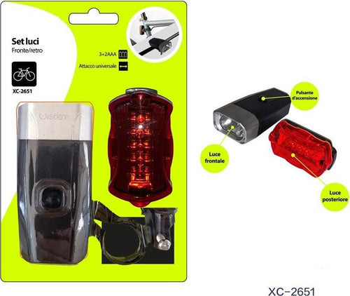 Set Di Luci Fanalino Fronte/retro Per Bici Bicicletta Attacco Universale Xc-2651 Sport e Tempo Libero > Ciclismo > Luci per Bici > Sport Trade Shop italia - Napoli, Commerciovirtuoso.it
