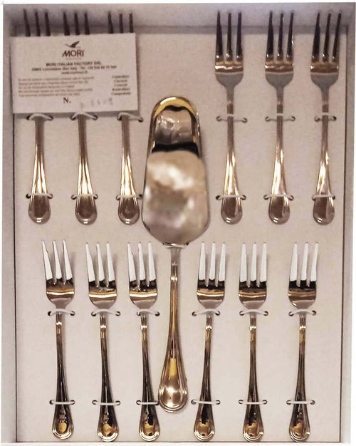 Set Di Posate 13 Pezzi Posate Da Dolce in Acciaio Inox Made in Italy Art. 111 Set Dolce 13 Pezzi in Acciaio Casa e cucina/Stoviglie/Posate/Set di posate/Set di posate miste L’Orchidea - Siderno, Commerciovirtuoso.it