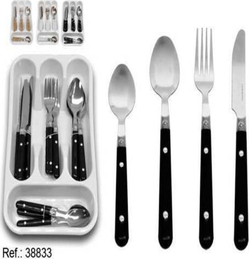 SET DI POSATE E PORTAPOSATE SERVIZIO CUCINA 16 PZ CON MANICI COLORATI IDEA  Trade Shop italia - Napoli, Commerciovirtuoso.it