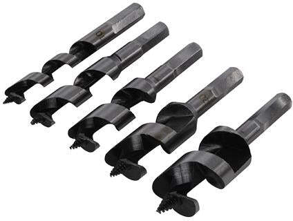 Set di punte da legno elicoidali in acciaio indurito tozze 5 p.zi silverline