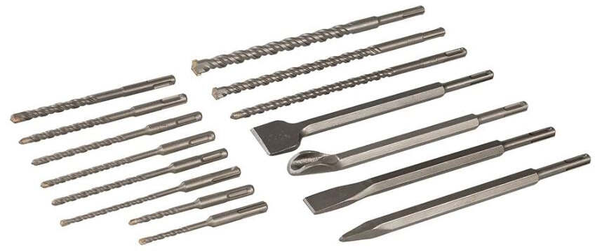 Set di punte e ceselli da trapano per muratura SDS Plus Silverline