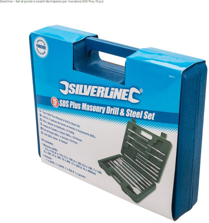 Set di punte e ceselli da trapano per muratura SDS Plus Silverline