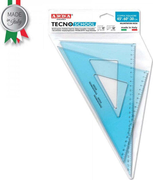 Set-di-Squadre-45o-e-60o-Tecnoschool-30-cm-Arda